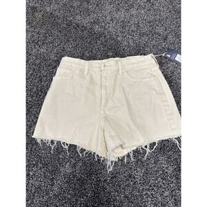 Shorts - Womens High Rise‎ Shortie Shorts Ivory - Size 8
